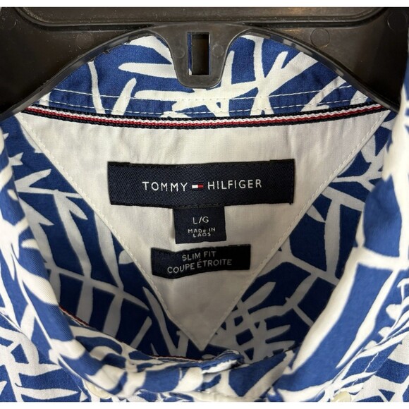 Men’s Tommy Hilfiger Button Down Hawaiian Shirt / Size Large - Picture 5 of 5